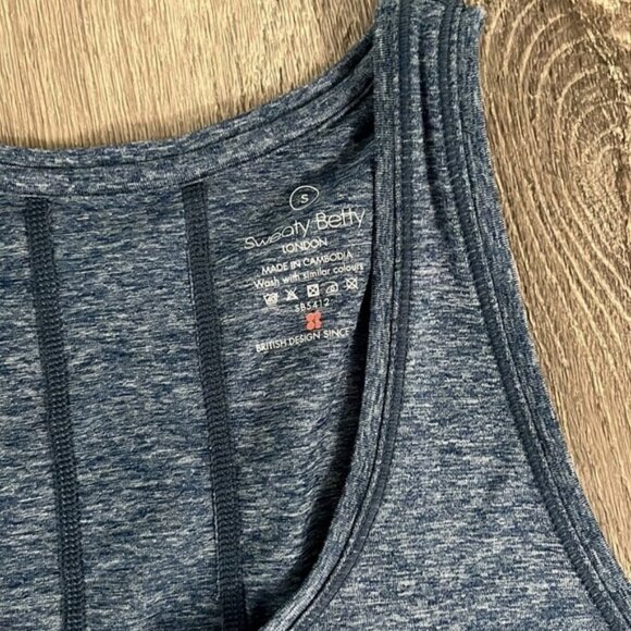 Sweaty Betty energize workout blue heathered tank top size small - Picture 3 of 5